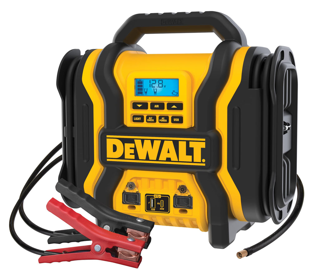 DEWALT DXAEPS14 front view showing controls and rugged casing for dependable storage