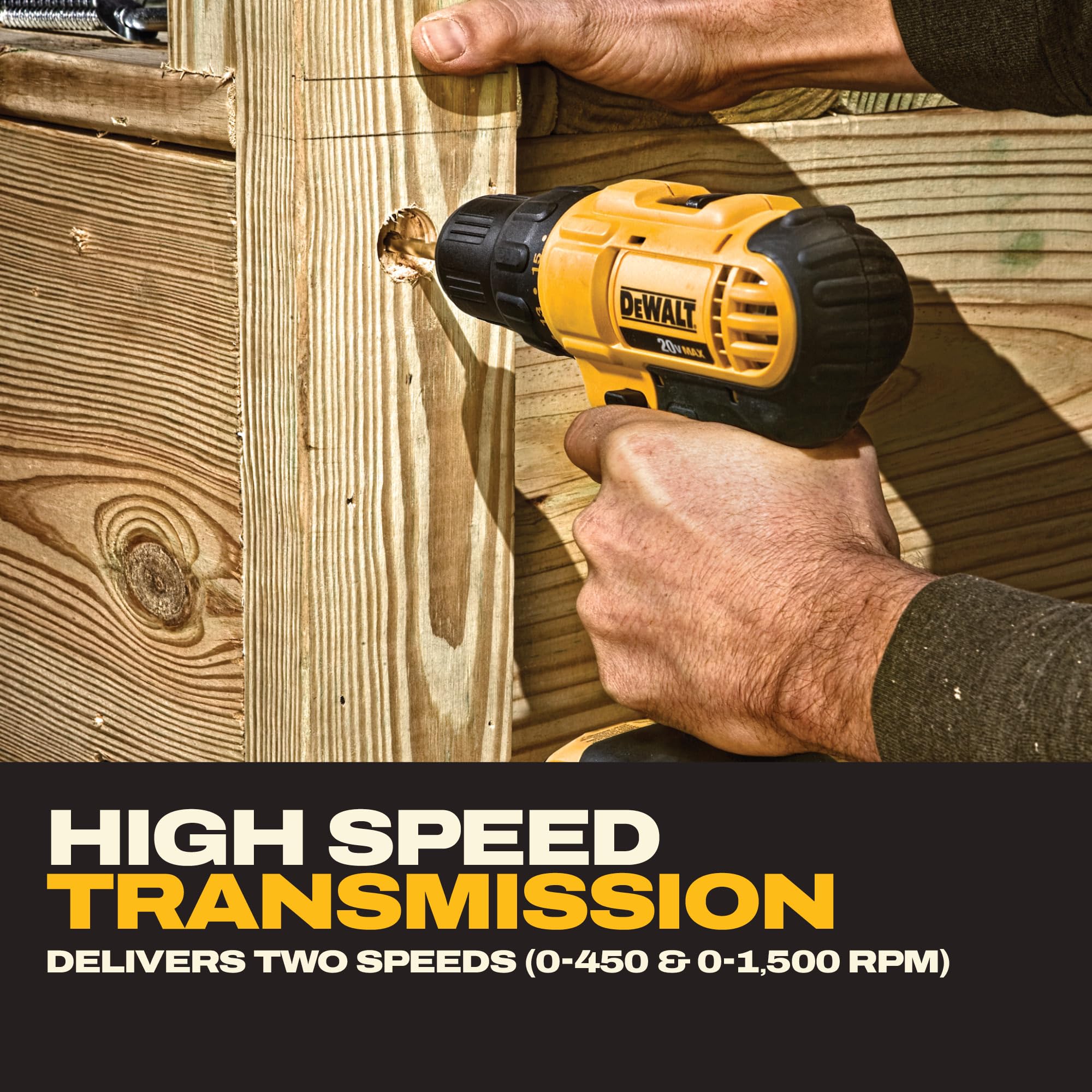 DEWALT kit organized inside bag for easy access and tool storage