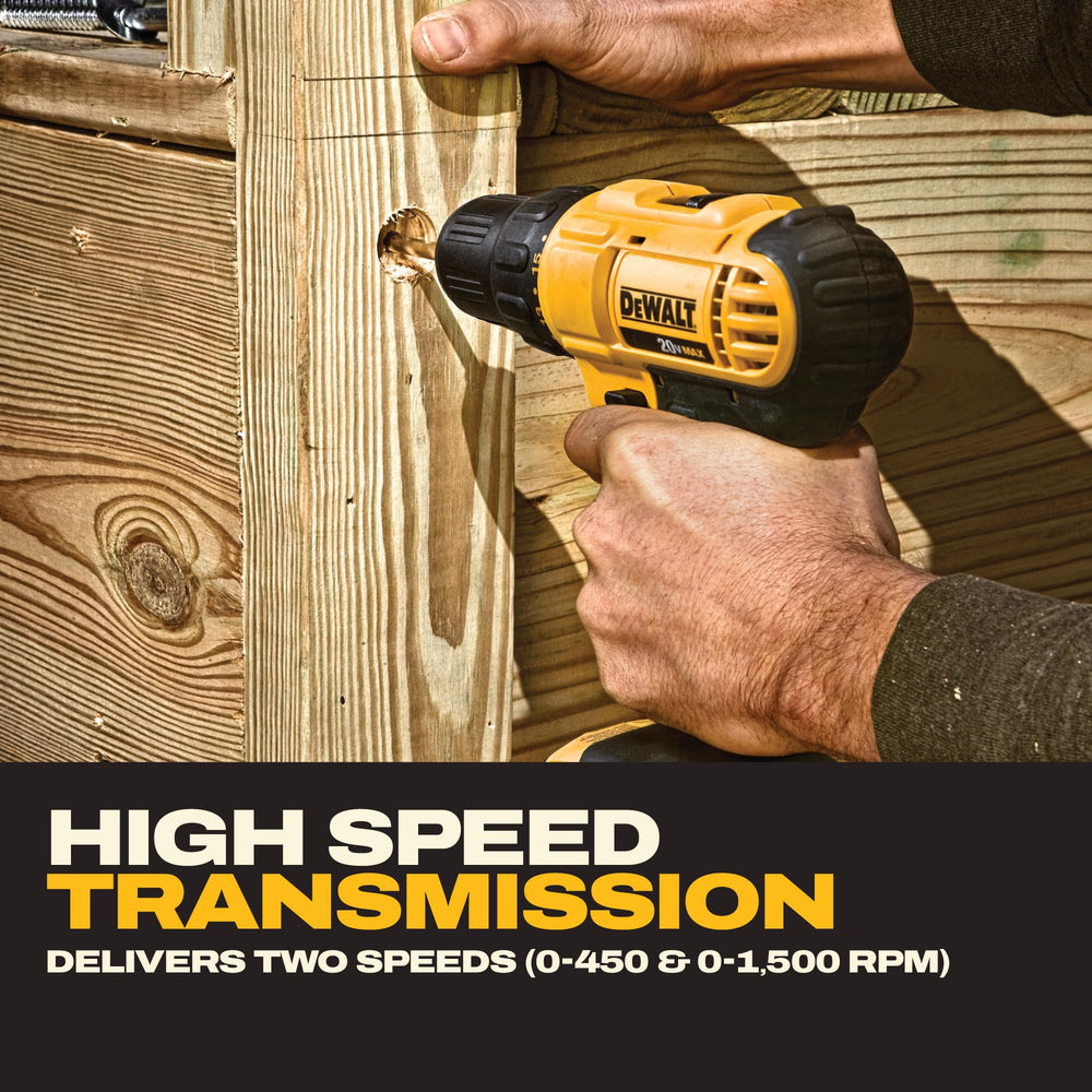DEWALT kit organized inside bag for easy access and tool storage
