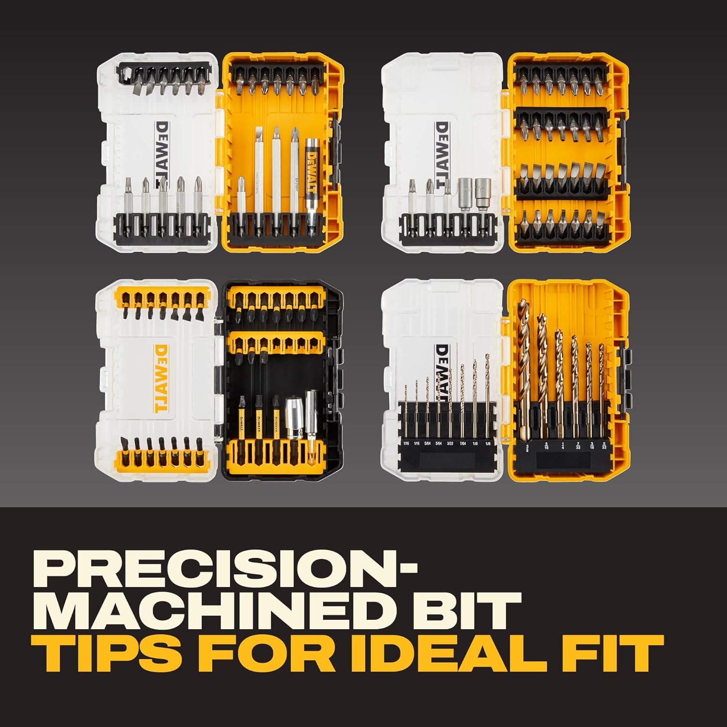 DEWALT impact driver using a bit in wood showing real-world fastening speed