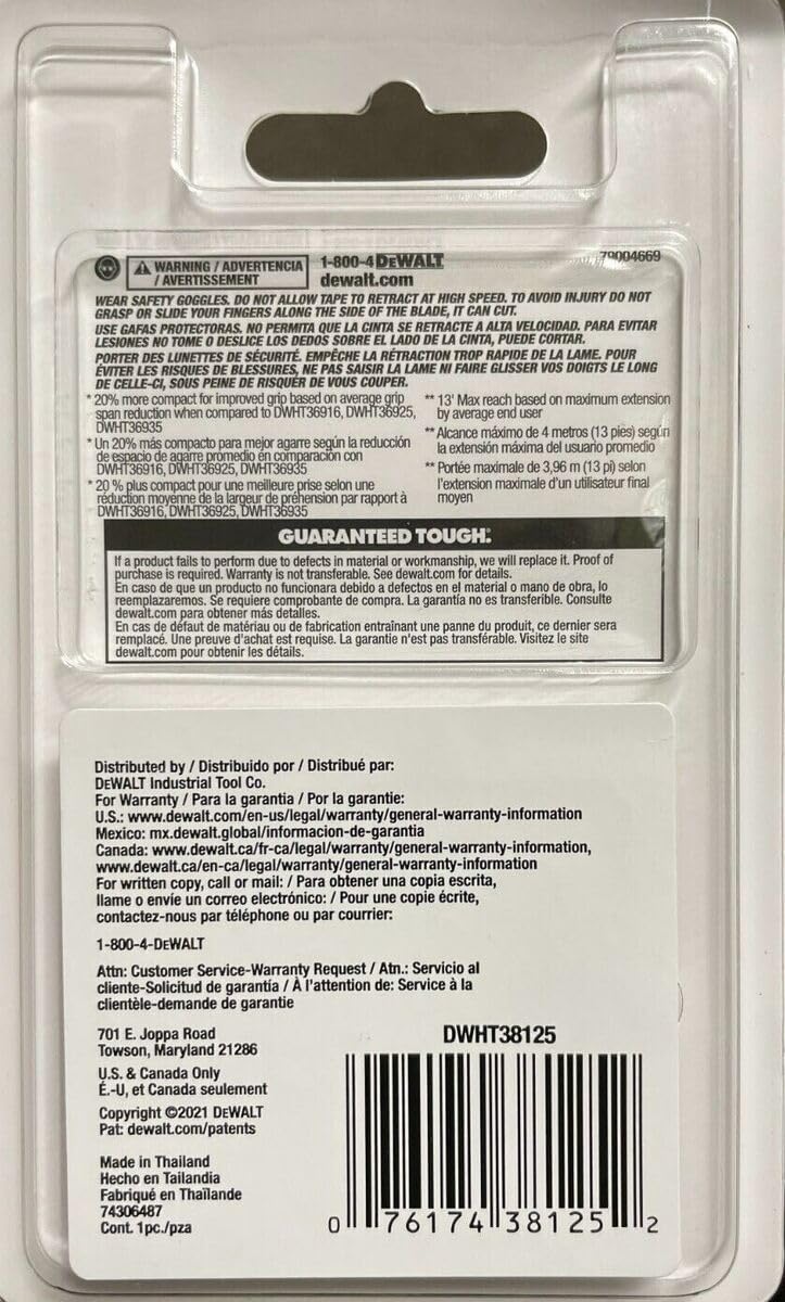 DEWALT tape used on jobsite in hands showing practical field durability benefit