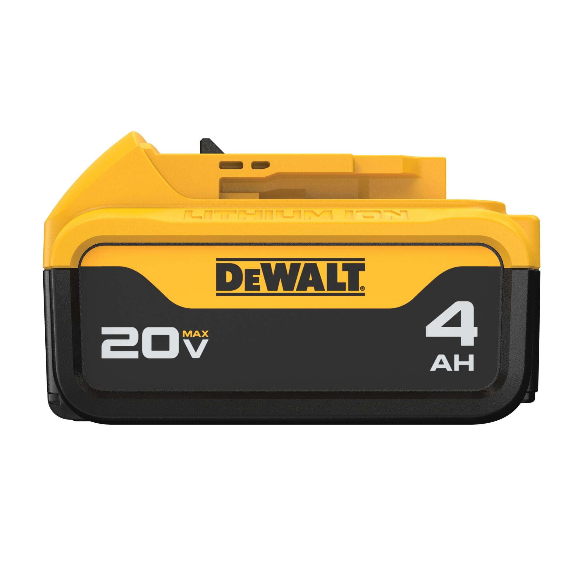 DEWALT battery powering tools on a jobsite for reliable work continuity