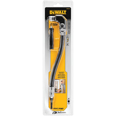 DEWALT side handle and flexible shaft in use offering extra control and leverage