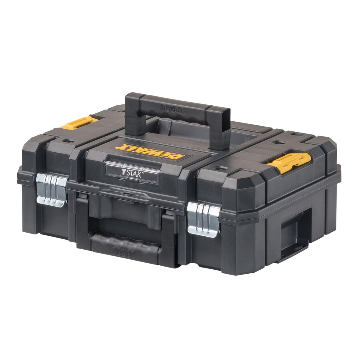 DEWALT TSTAK II front closed showing secure storage and portability