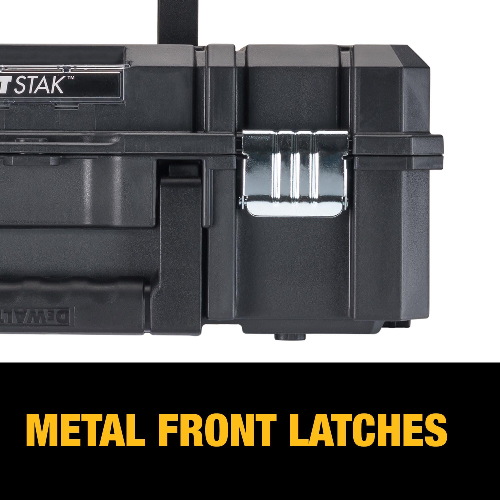 DEWALT TSTAK II deep interior profile holding bulky tools and accessories