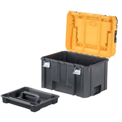 DEWALT TSTAK heavy-duty metal latches close-up for rust resistance