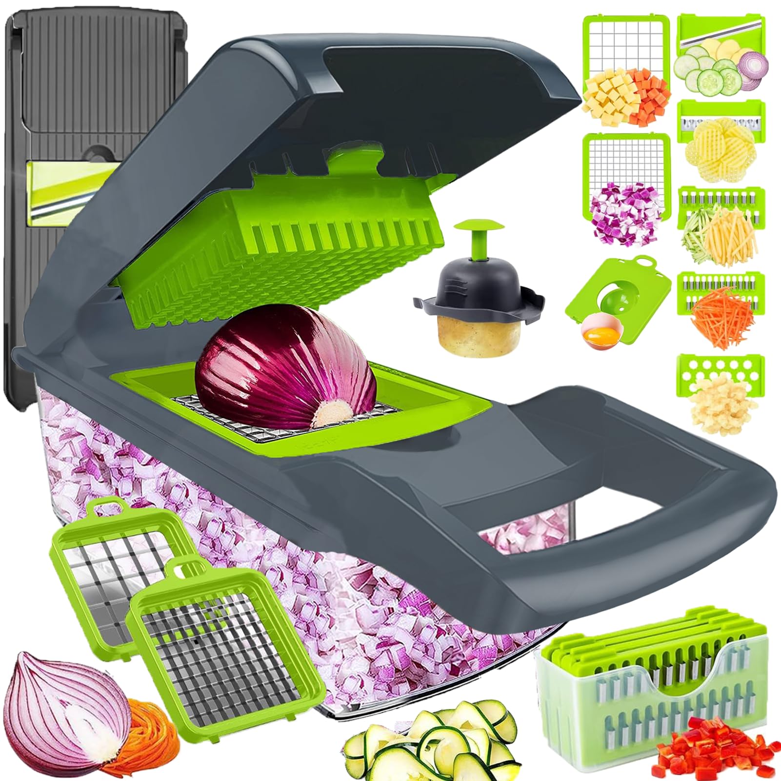 Dewpeton front view showing container and lid, highlights compact storage and convenience