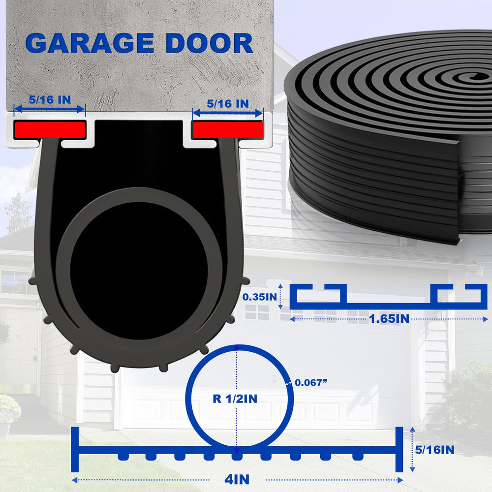 DGSL seal installed on a garage door demonstrating easy no-screw fit