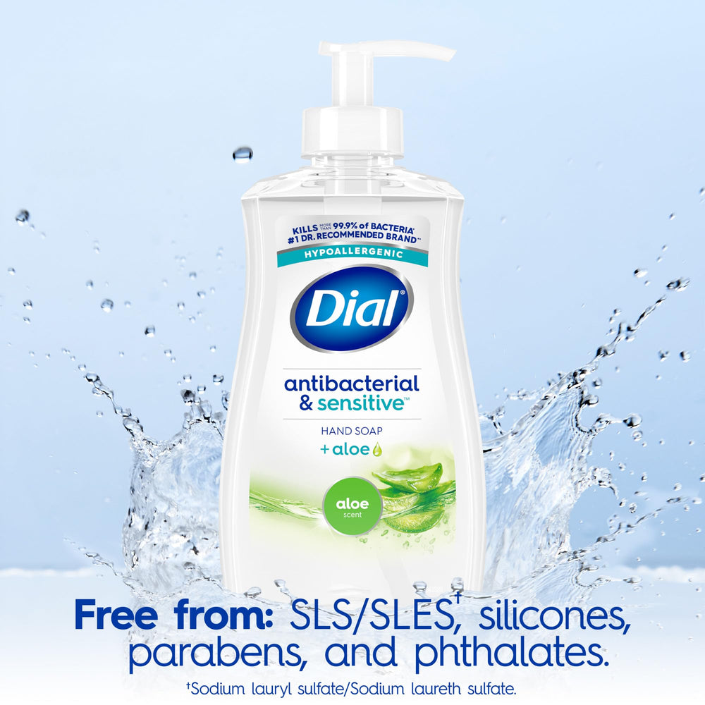 Dial aloe bathroom counter display offering a fresh scent