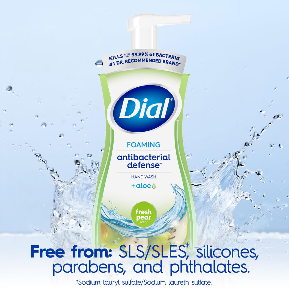 Dial bottle back label revealing ingredients and usage guidance