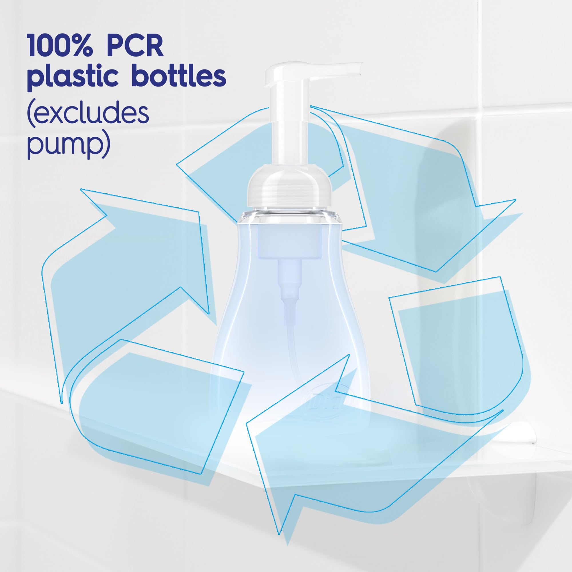 Pack of four Dial refills arranged flatlay to show multiple bottles for long-lasting supply