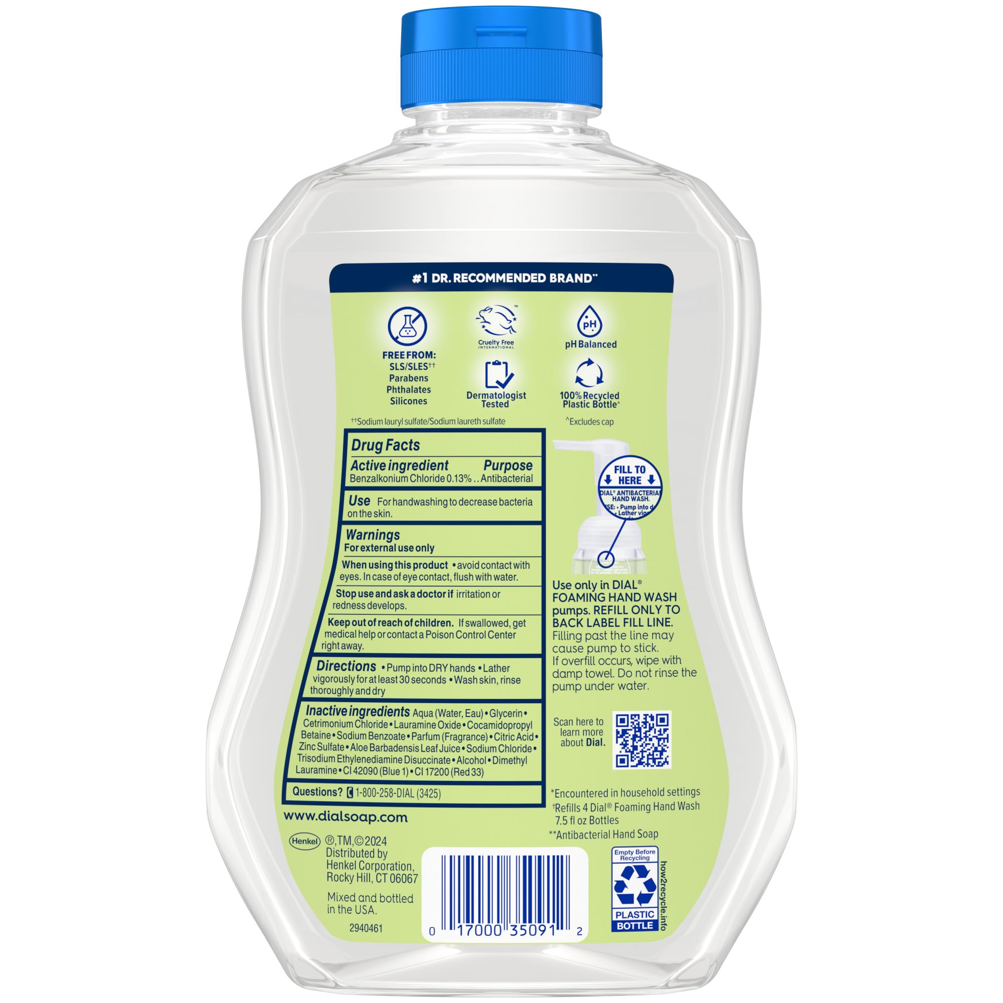 Dial recyclable bottle symbol on packaging promoting reduced waste