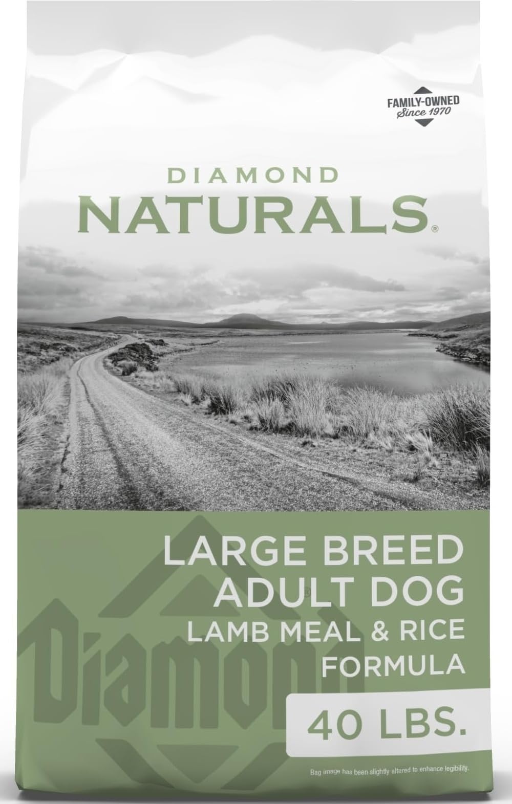Diamond Naturals front packaging showing lamb-first ingredient for clear benefits