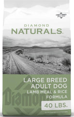 Diamond Naturals front packaging showing lamb-first ingredient for clear benefits