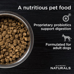 Diamond Naturals bowl portion showing serving size for clear portion guidance