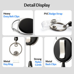 Diateklity metal carabiner and belt clip detail showing secure attachments and easy clipping