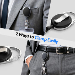 Diateklity mounted on a belt in use showing hands-free access and workplace practicality