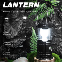 DIBMS collapsed lantern close-up highlighting foldable design and portability