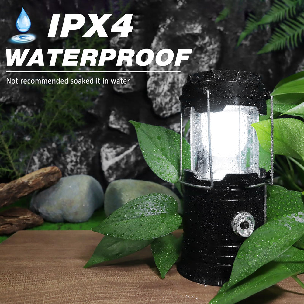 DIBMS lantern hanging inside tent showing hands-free illumination benefit