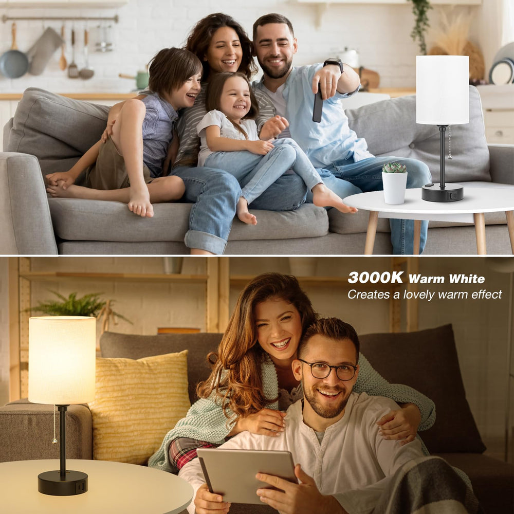 Dicoool lamp on nightstand lifestyle scene creating cozy bedside ambience