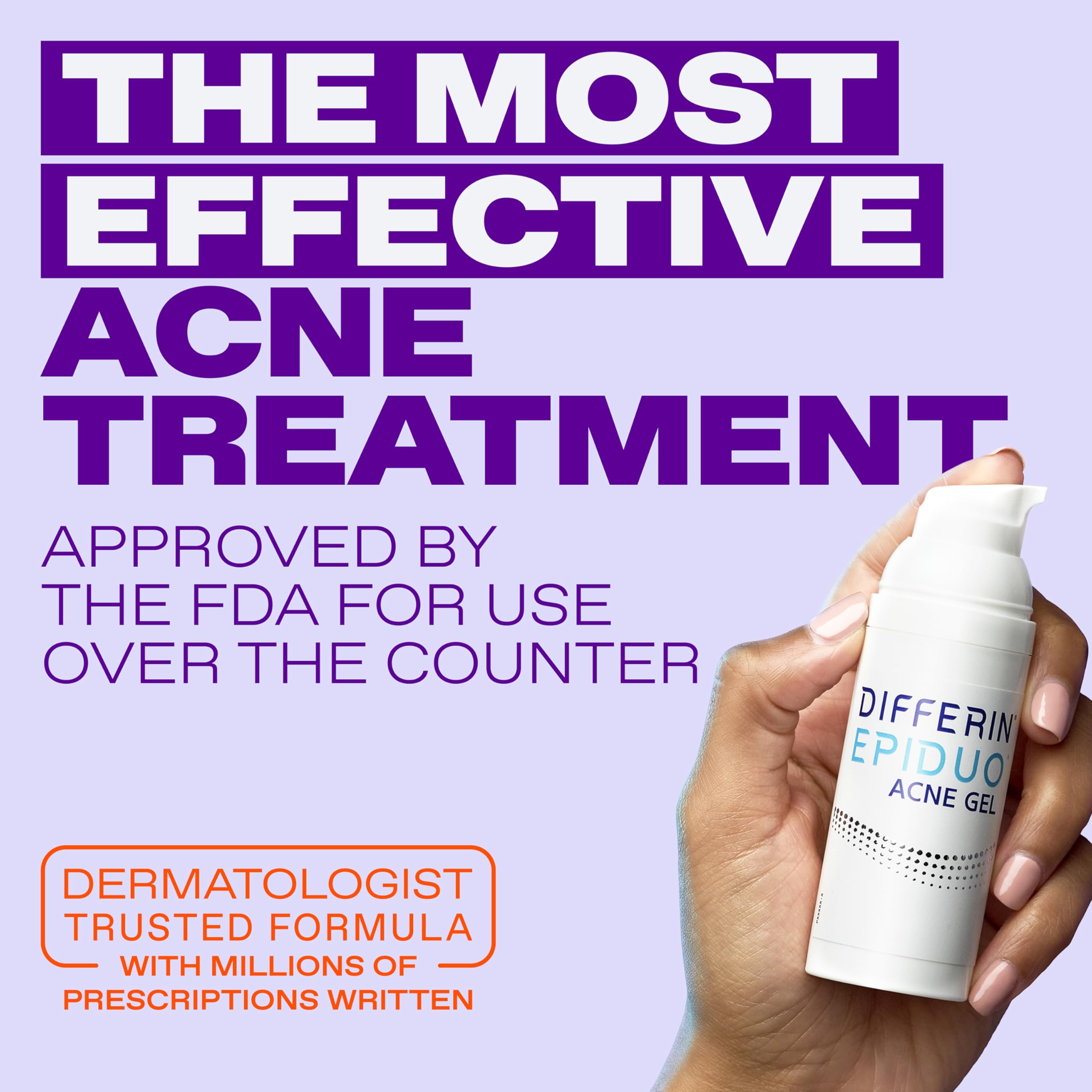 Differin Epiduo gel texture close-up highlighting smooth consistency for even spread
