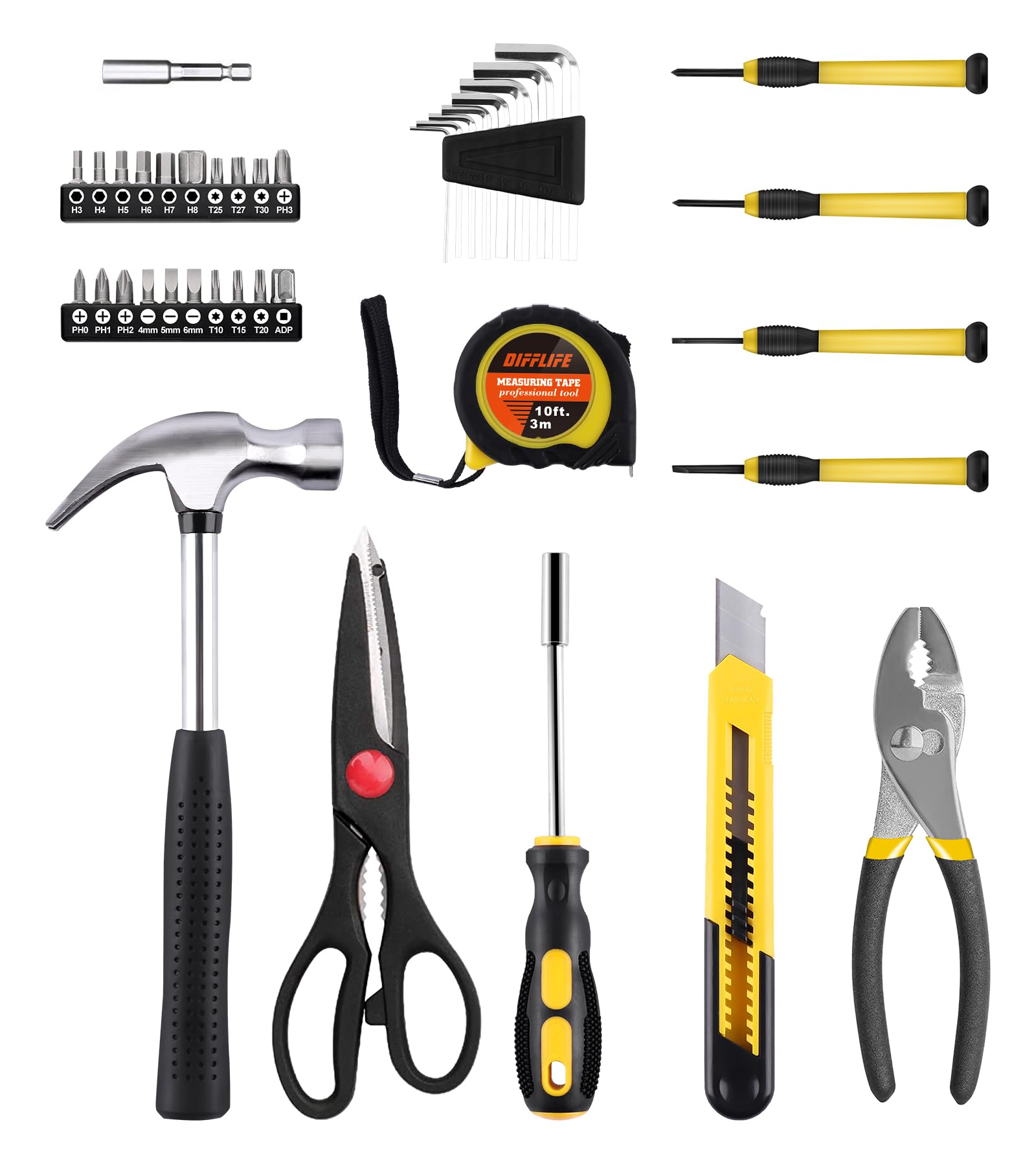 DIFFLIFE precision screwdrivers detail showing ergonomic TPR handles and control