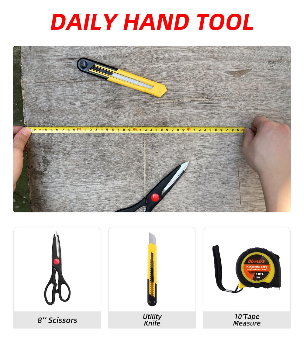 DIFFLIFE storage case folding handle locked for compact transport and safety