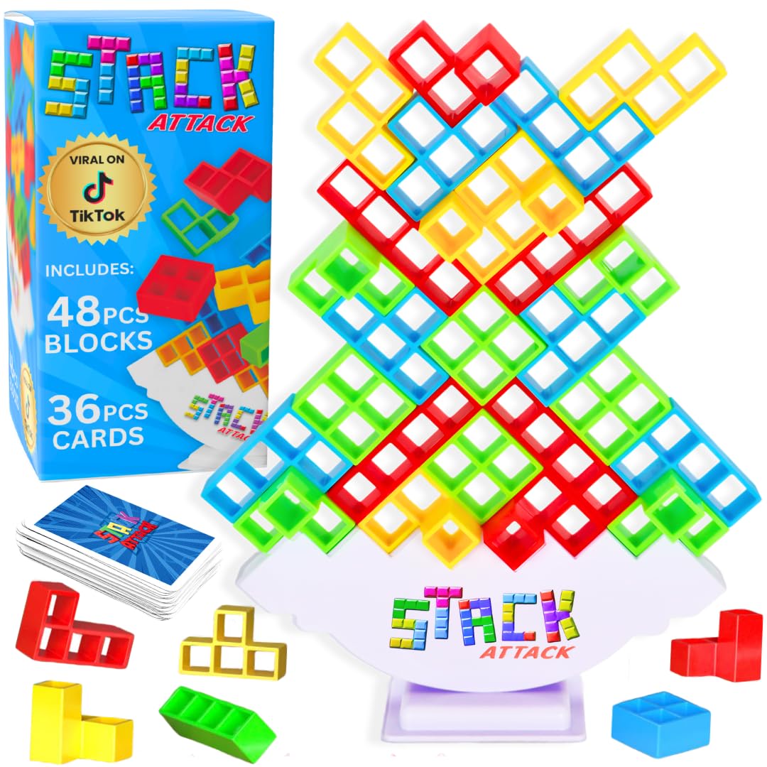 DiFFY TOYS AND GAMES front packaging showing Stack Attack set and features
