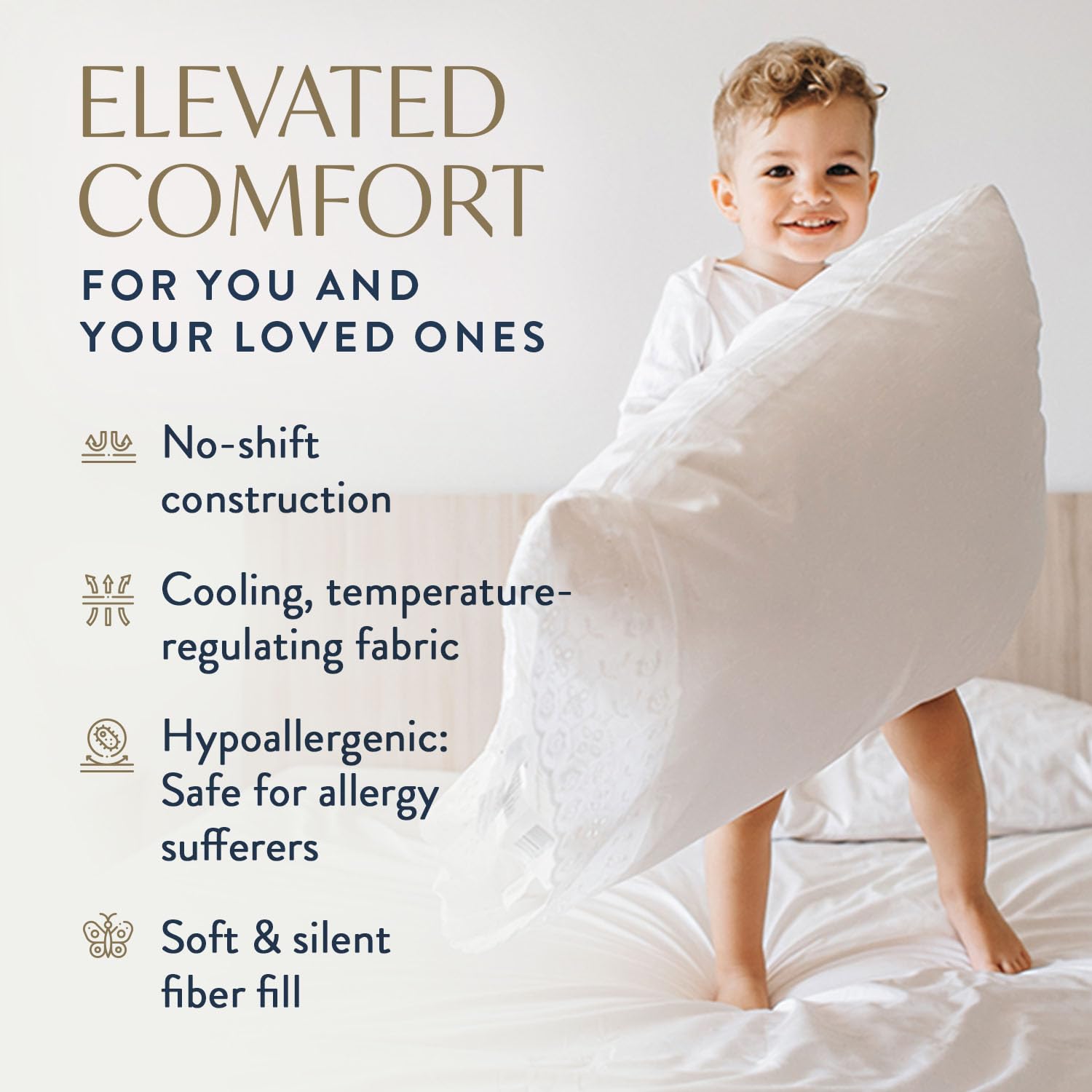 Digital Decor pillows styled on bed to show real-life cooling comfort and aesthetic