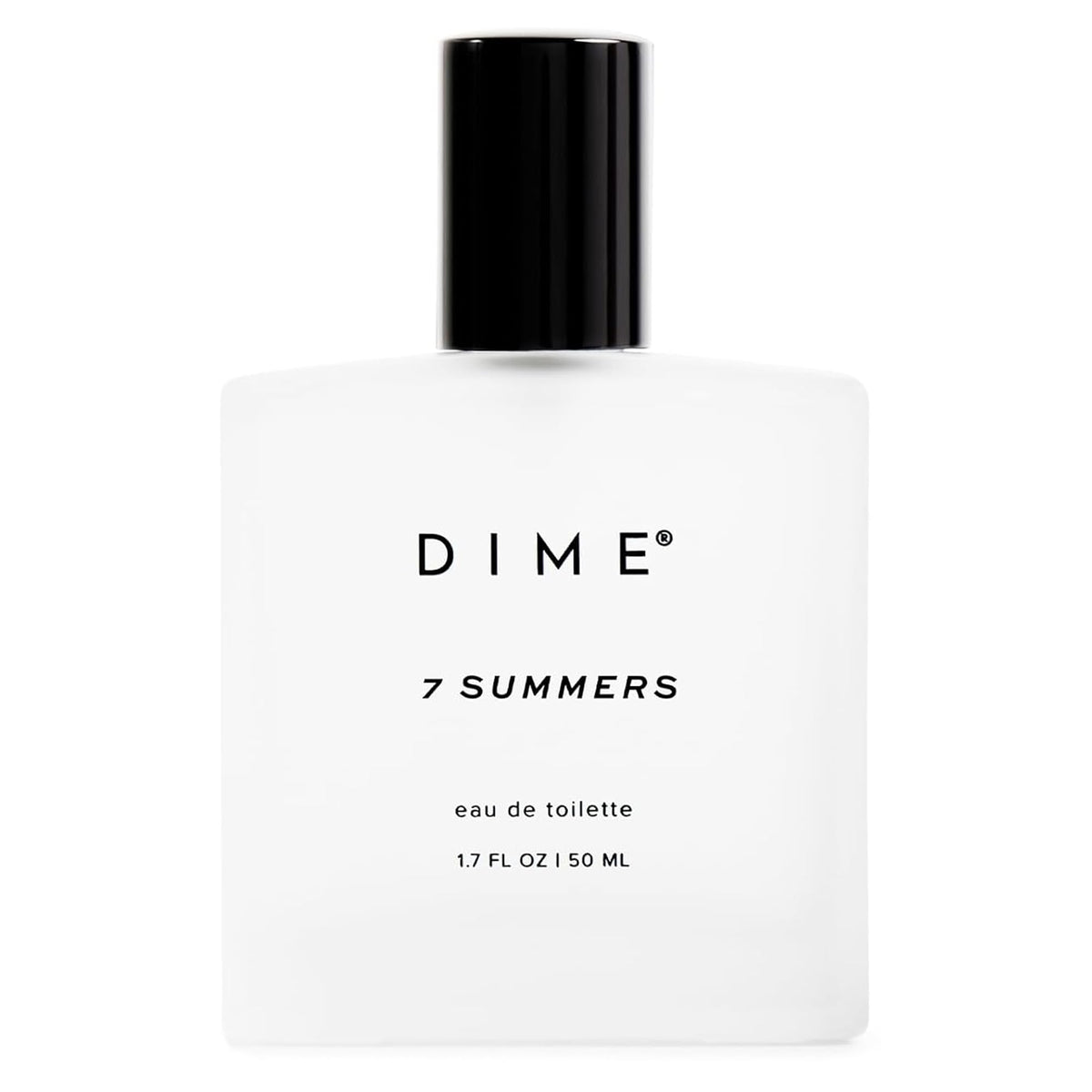 DIME 7 Summers front bottle showing clean minimalist packaging and scent identity