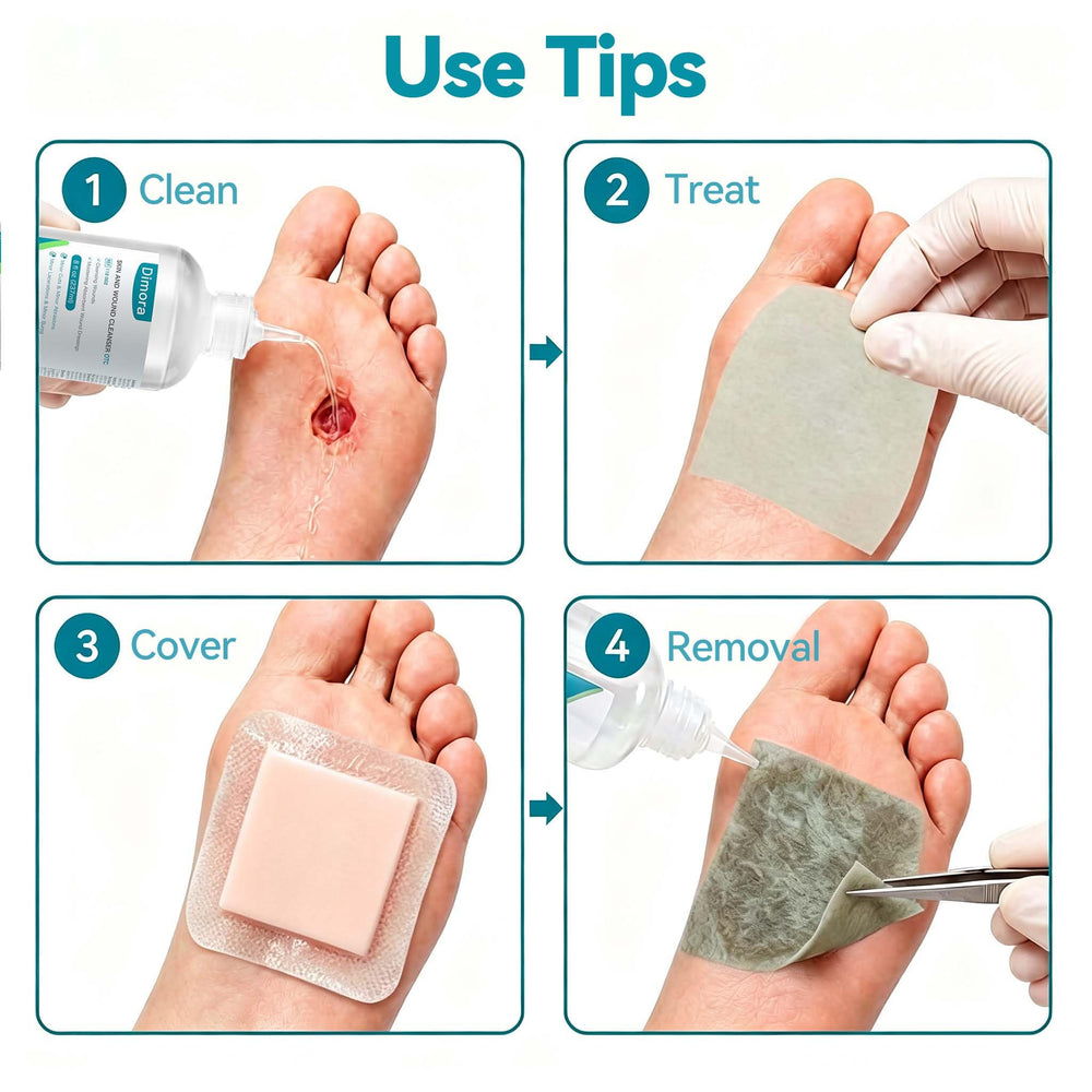 Dimora pad trimmed to fit wound contours for precise application