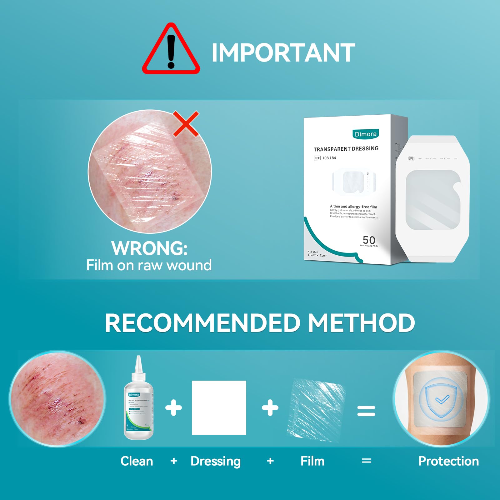 Dimora protecting a fresh tattoo demonstrating clear aftercare without removal