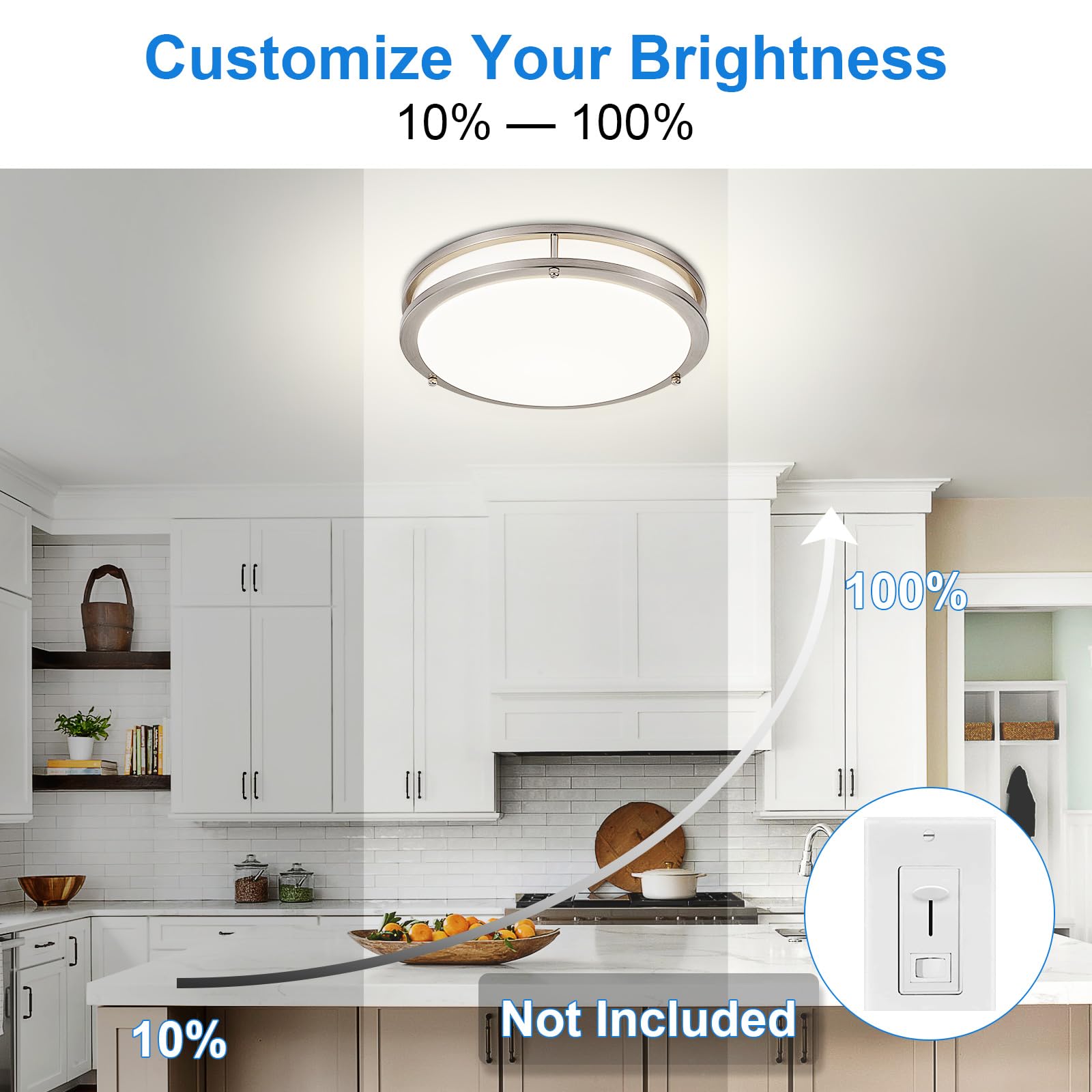 DINGLILIGHTING mounted in a kitchen providing bright task-friendly lighting