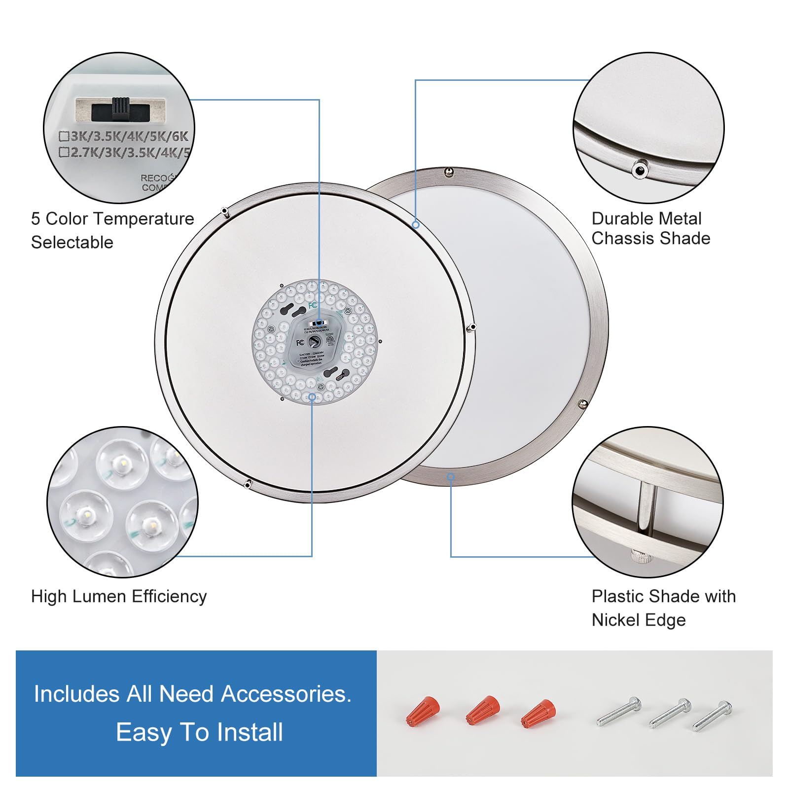 DINGLILIGHTING showing built-in 5CCT selector switch for quick color changes
