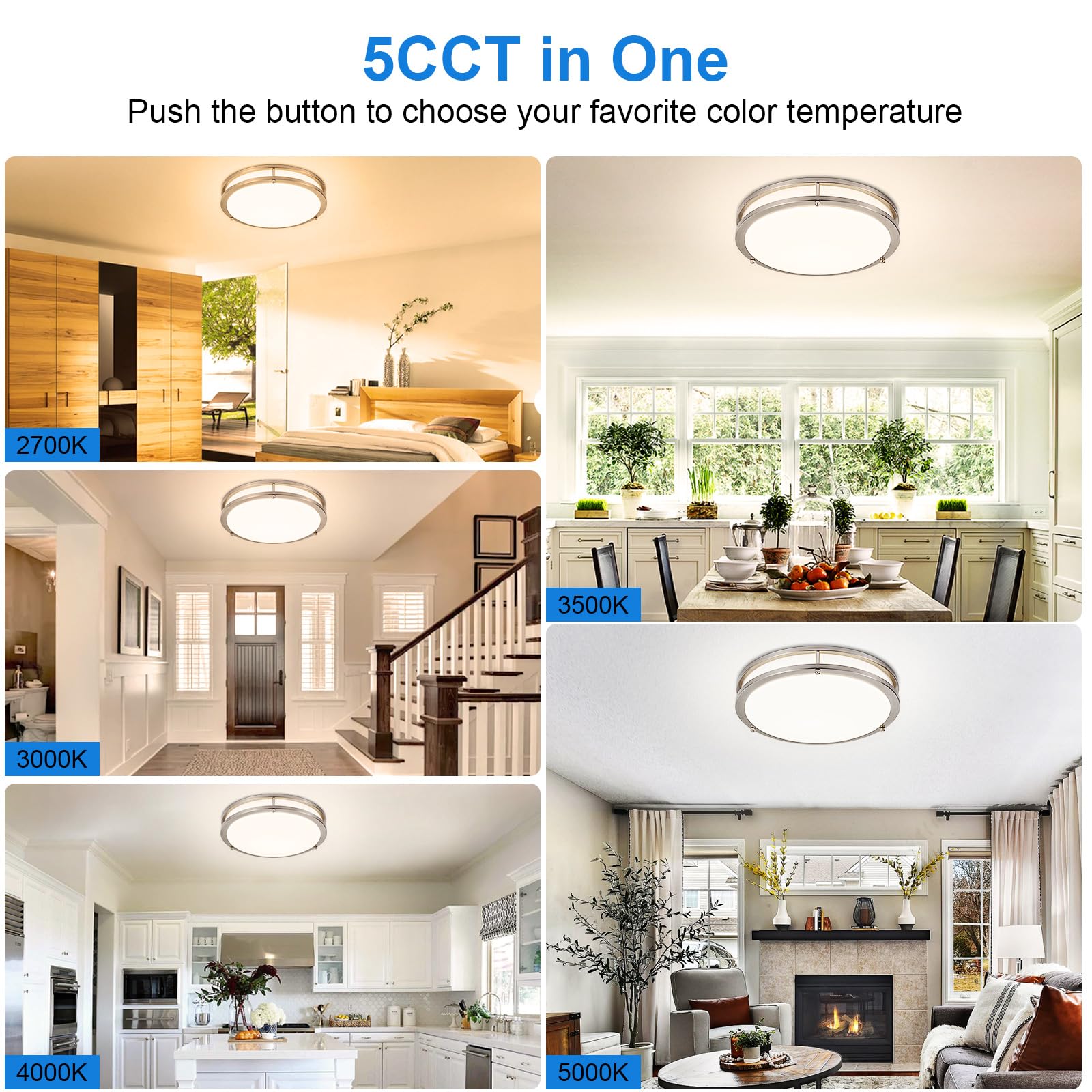 DINGLILIGHTING side profile in brushed nickel that blends with modern decor