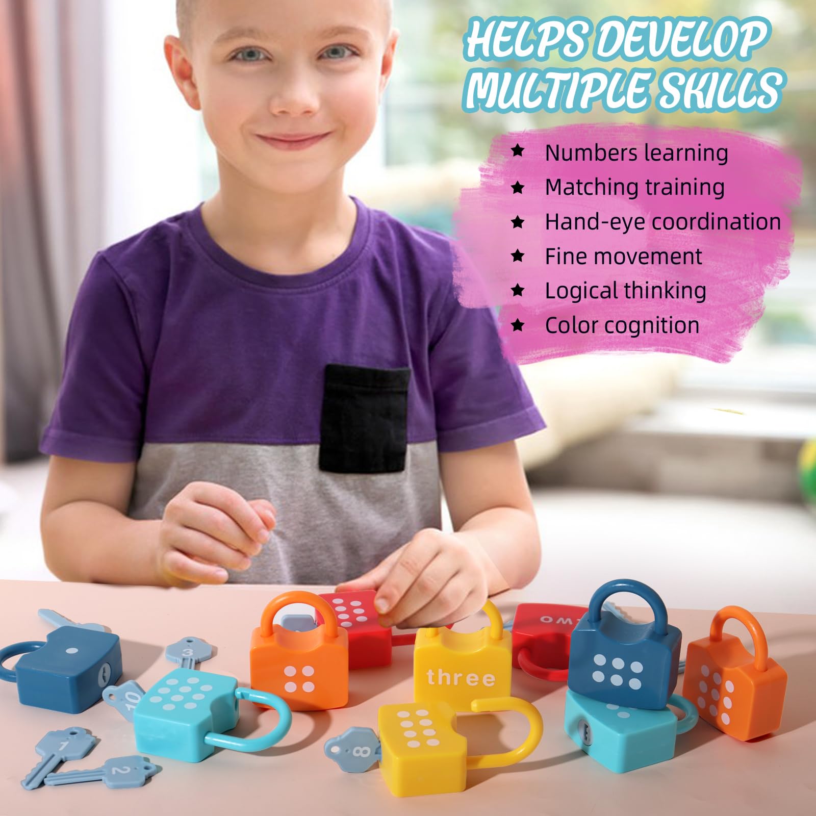 Dinhon hands-on scale comparison showing key size safe for preschool use