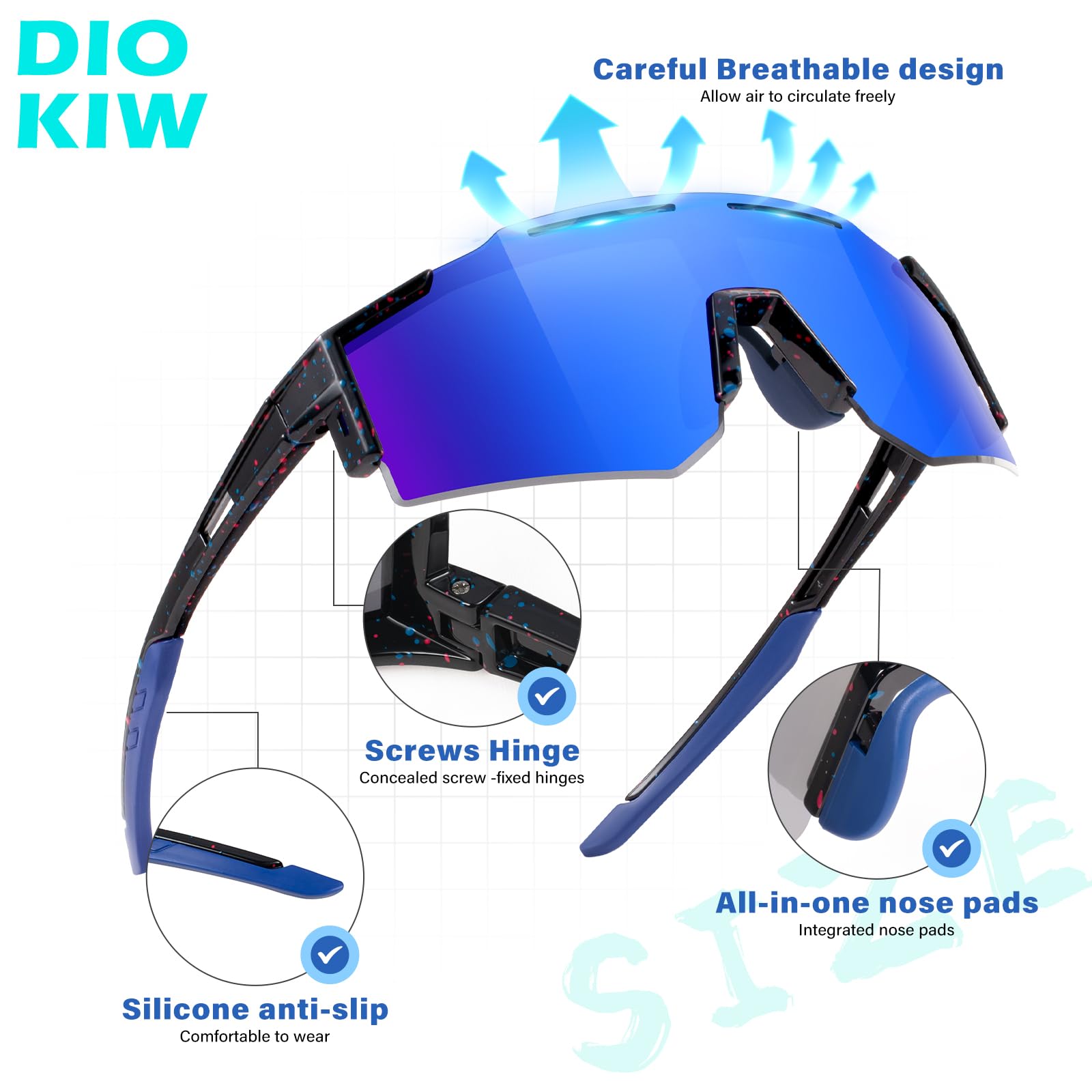 DioKiw five pairs displayed in a group for backup convenience