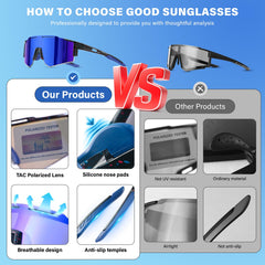DioKiw close-up of polarized lens reducing glare for clearer vision