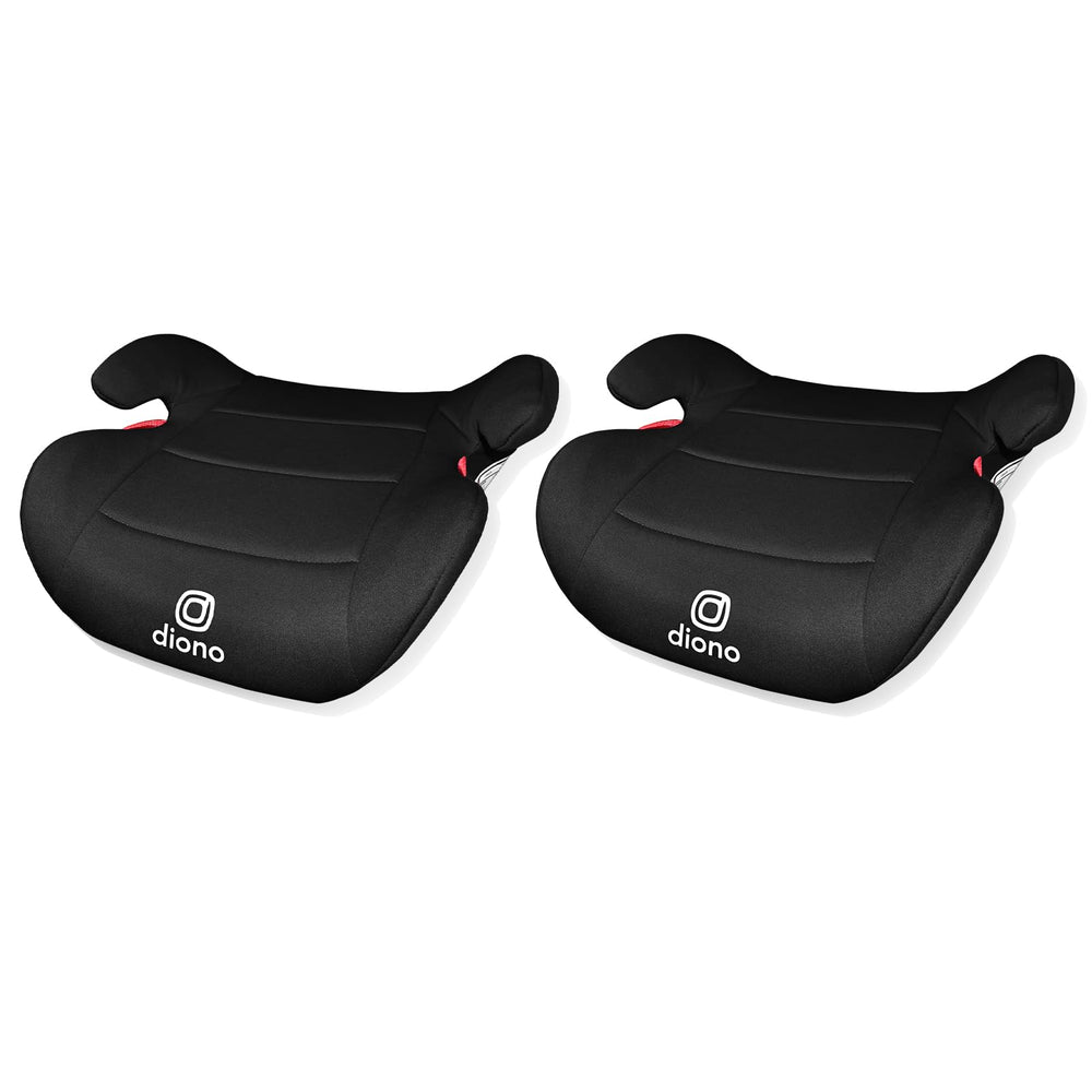 Diono front view showing slim booster design and easy portability benefit