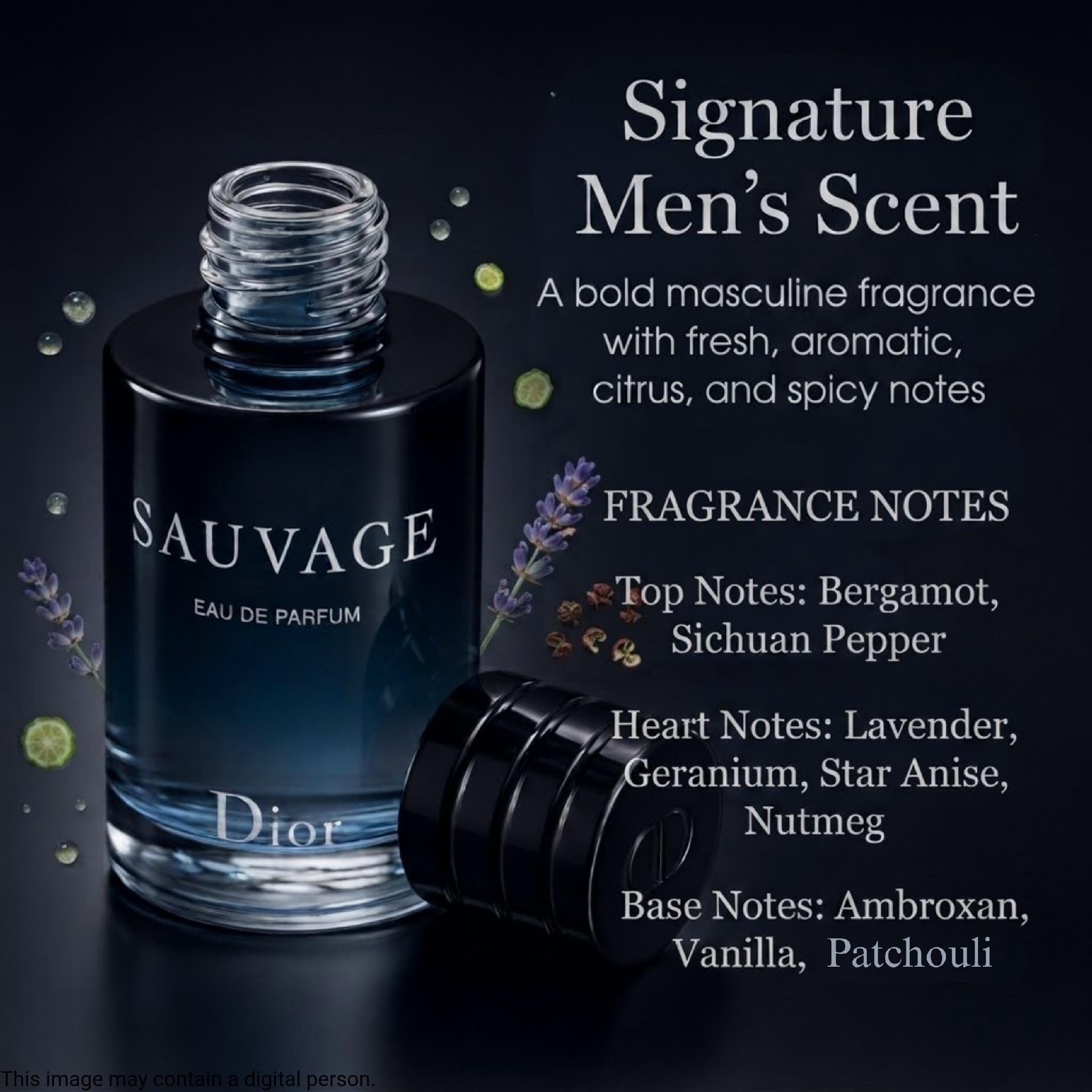 Applying Dior Sauvage splash on wrist demonstrating quick touch-up benefit