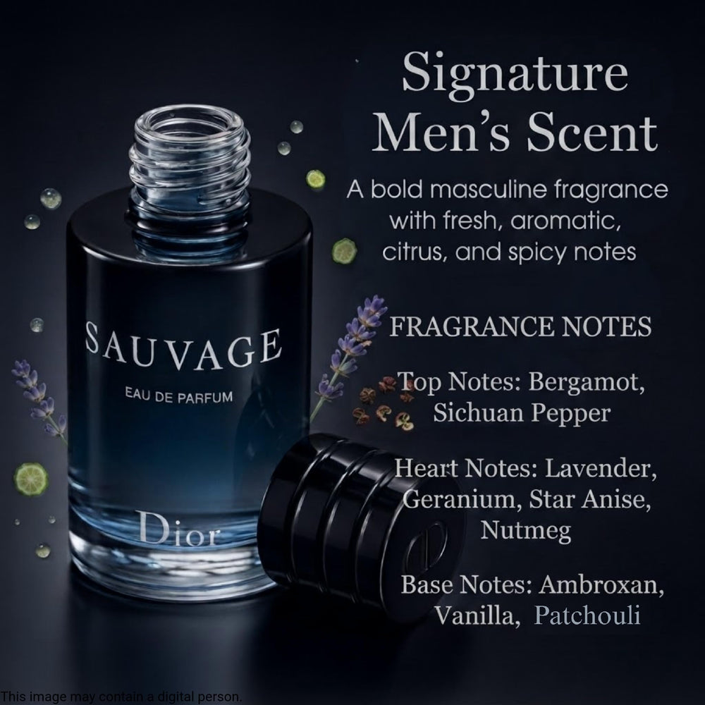 Applying Dior Sauvage splash on wrist demonstrating quick touch-up benefit