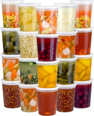 Dipoo front packaging showing 32 oz deli containers and lids, convenient value pack
