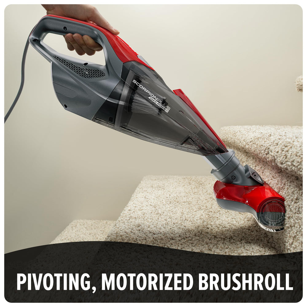 Dirt Devil Scorpion Plus crevice nozzle close-up highlighting tool versatility and precise reach