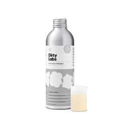 Dirty Labs front label view showing scent-free branding and load count benefit