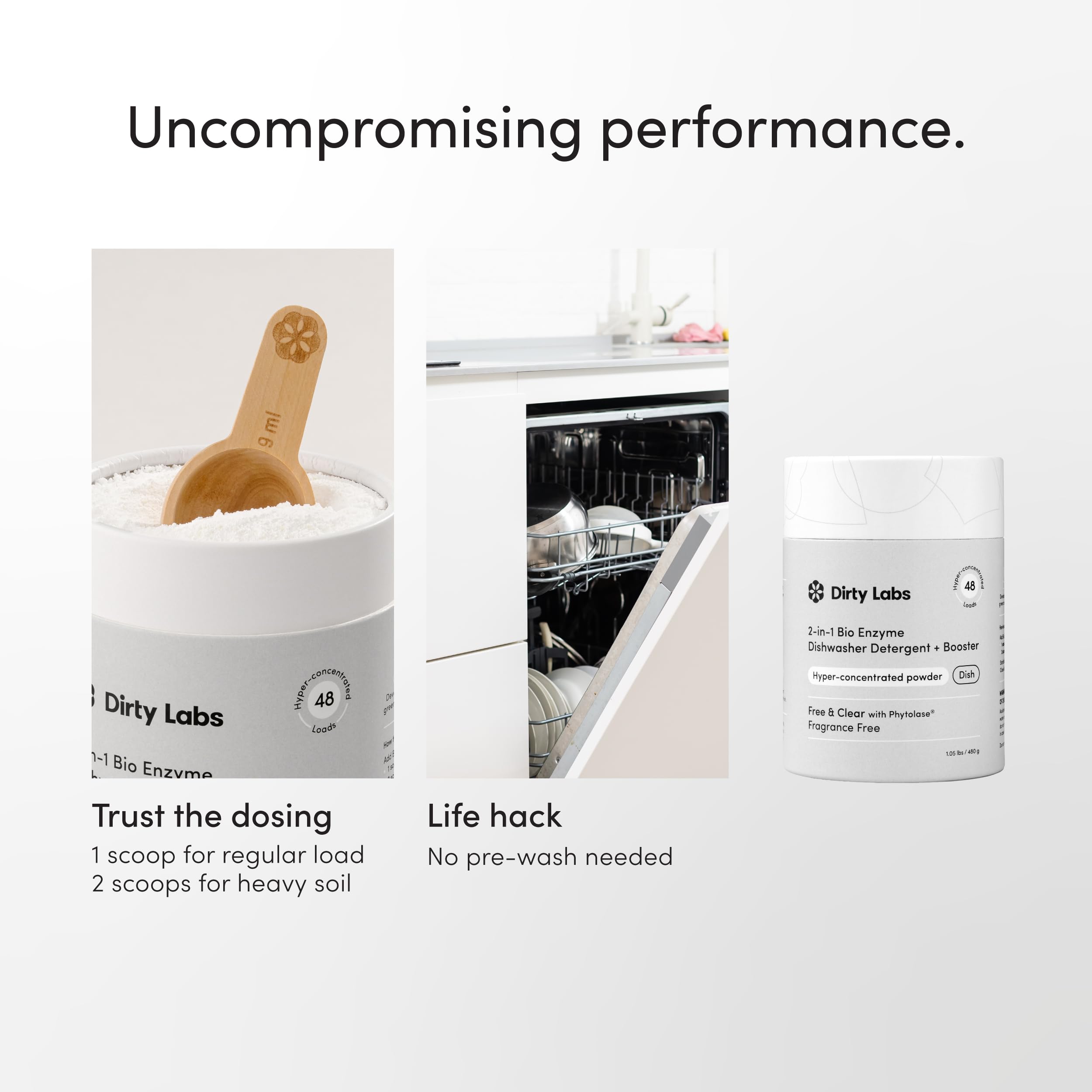 Dirty Labs product staged in kitchen conveying everyday use and sustainable choice