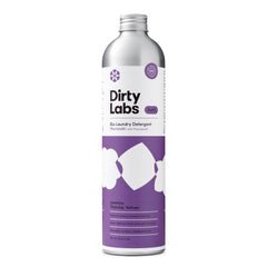 Dirty Labs Murasaki front bottle showing recyclable aluminum and fragrance label benefits