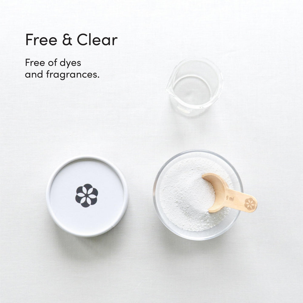 Dirty Labs open box with wooden scoop highlighting eco packaging