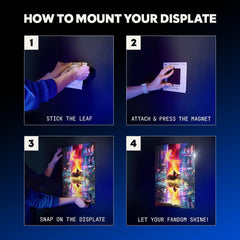 Displate poster mounted in living room showing effortless décor update