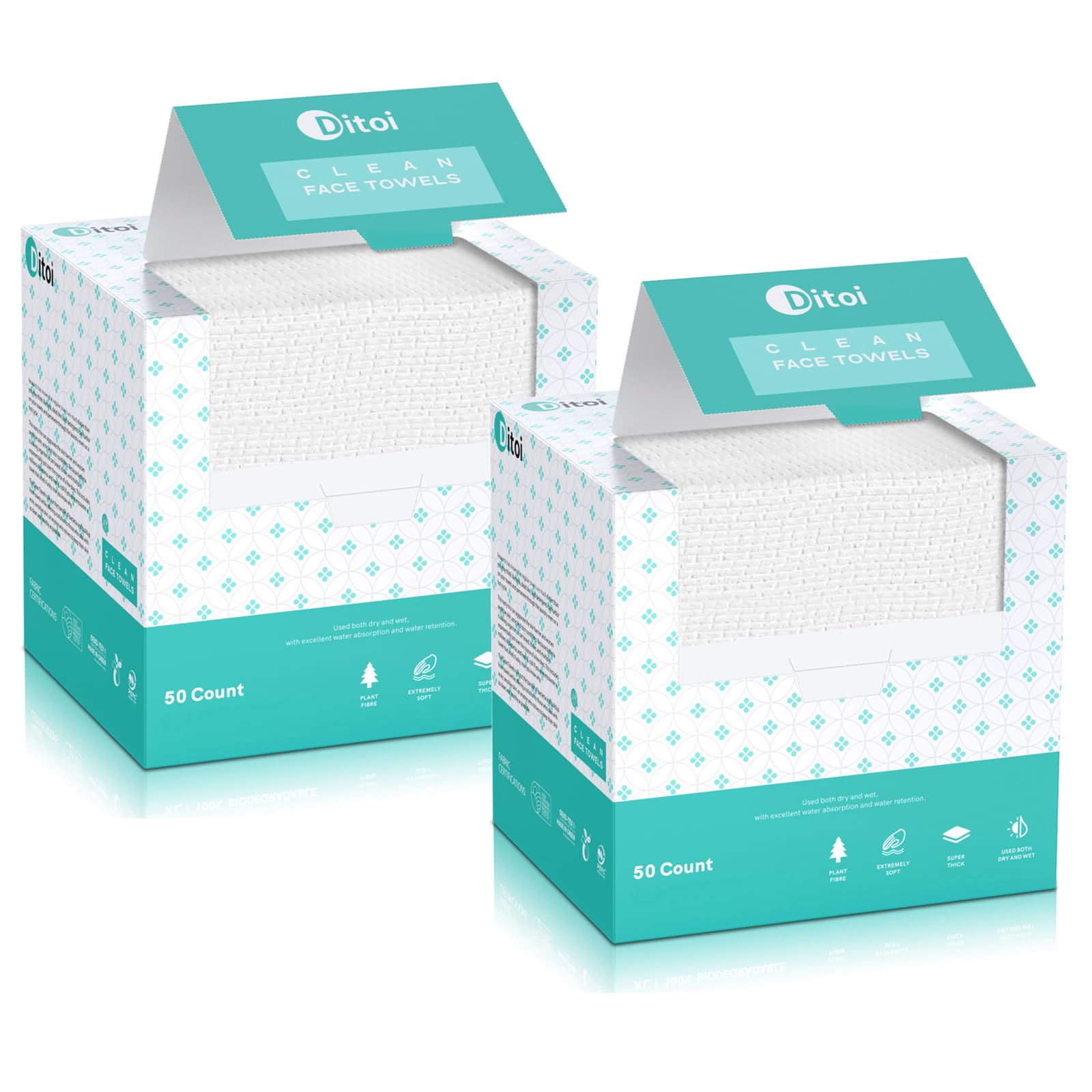 Ditoi front packaging showing XXL towels and product benefits