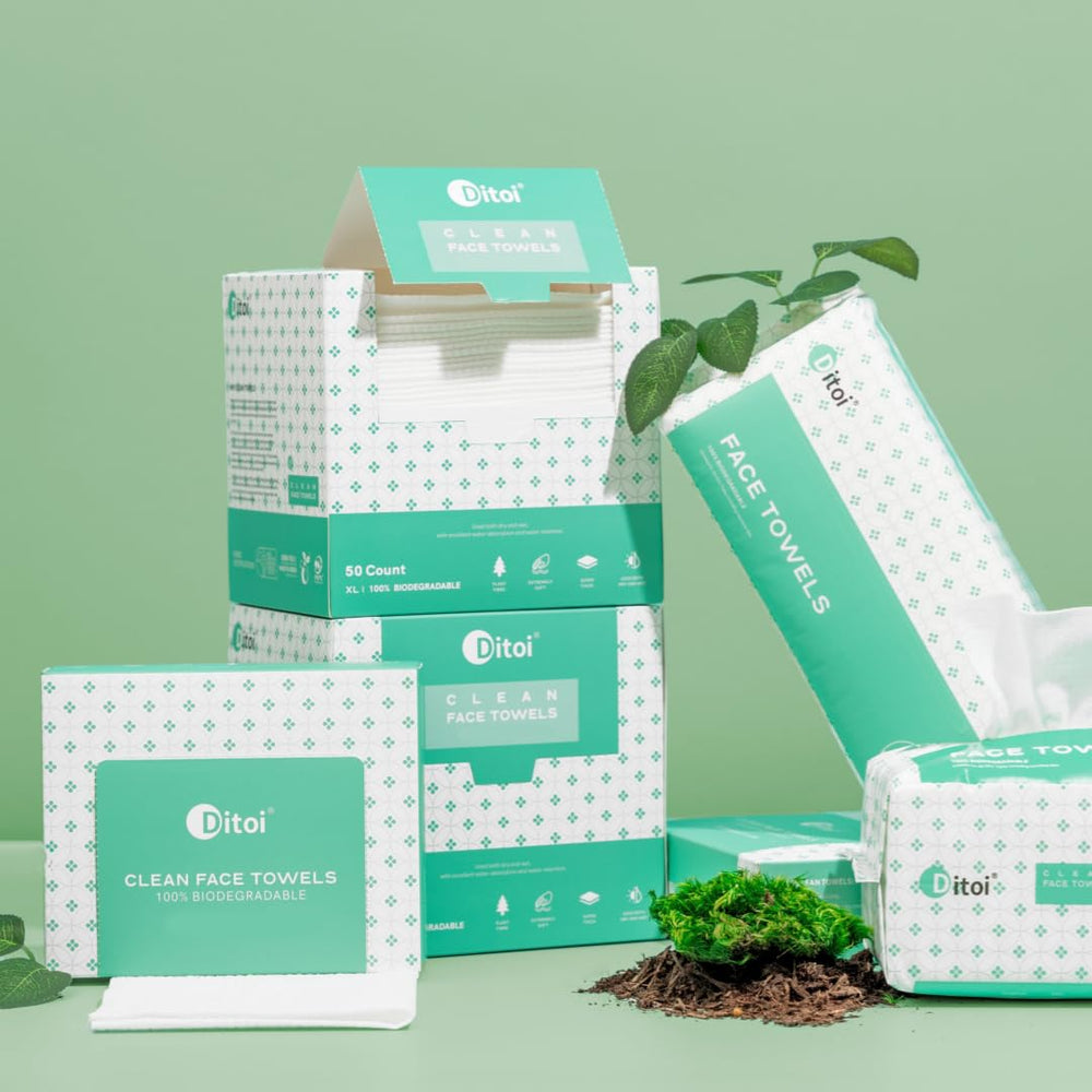 Ditoi towel packed in travel pouch for on-the-go hygiene benefit